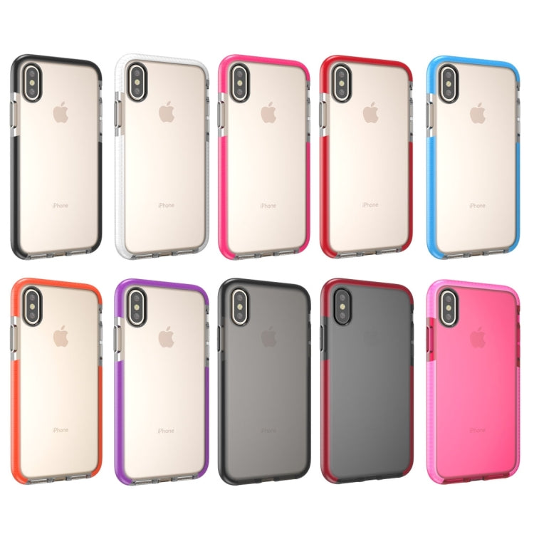For iPhone X / XS  Fashion Transparent Texture Anti-collision TPU Protective Case, For X