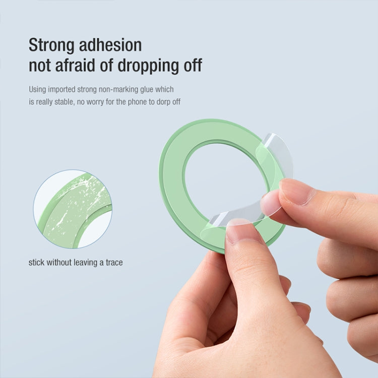 2 PCS NILLKIN Portable PU Leather Magnetic Ring Sticker