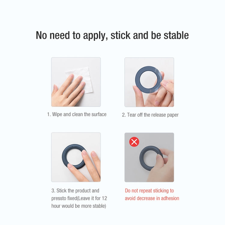 2 PCS NILLKIN Portable PU Leather Magnetic Ring Sticker, 2 PCS