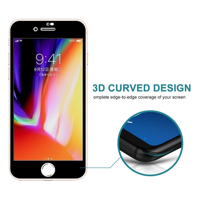 Film de protection en verre trempé 3D antireflet et transparent 9H de 0,26 mm pour iPhone 8 et 7