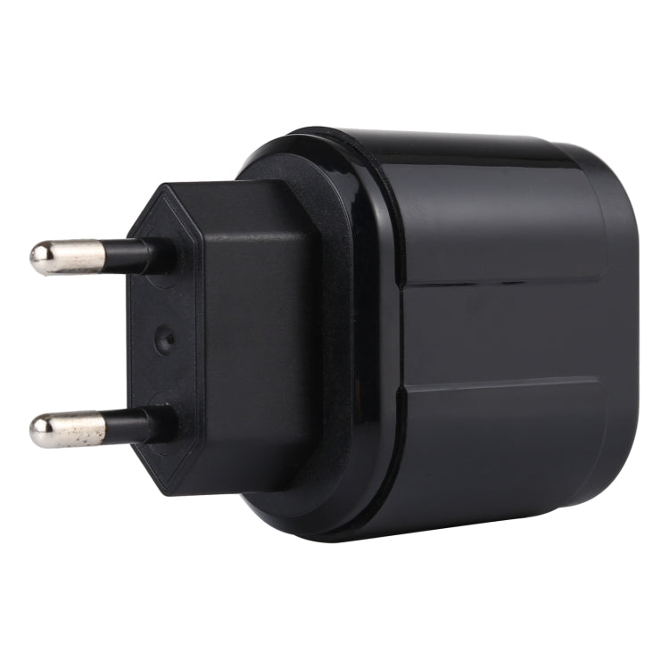 LZ-022 5V 2.4A Dual USB Ports Travel Charger, EU Plug