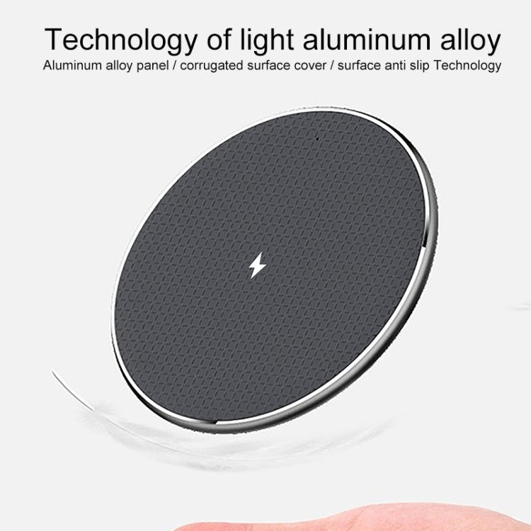 ZEQI W11 10W Smart Cooling Non-slip Aluminum Alloy Wireless Charger, W11
