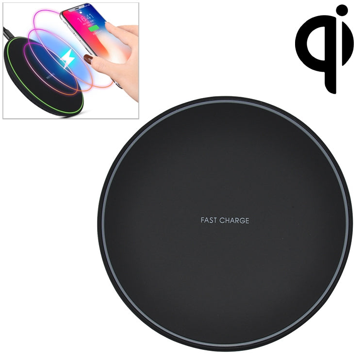 KD-1 Ultra-thin 10W Normal Charging Wireless Charger, Normal Charging, Black