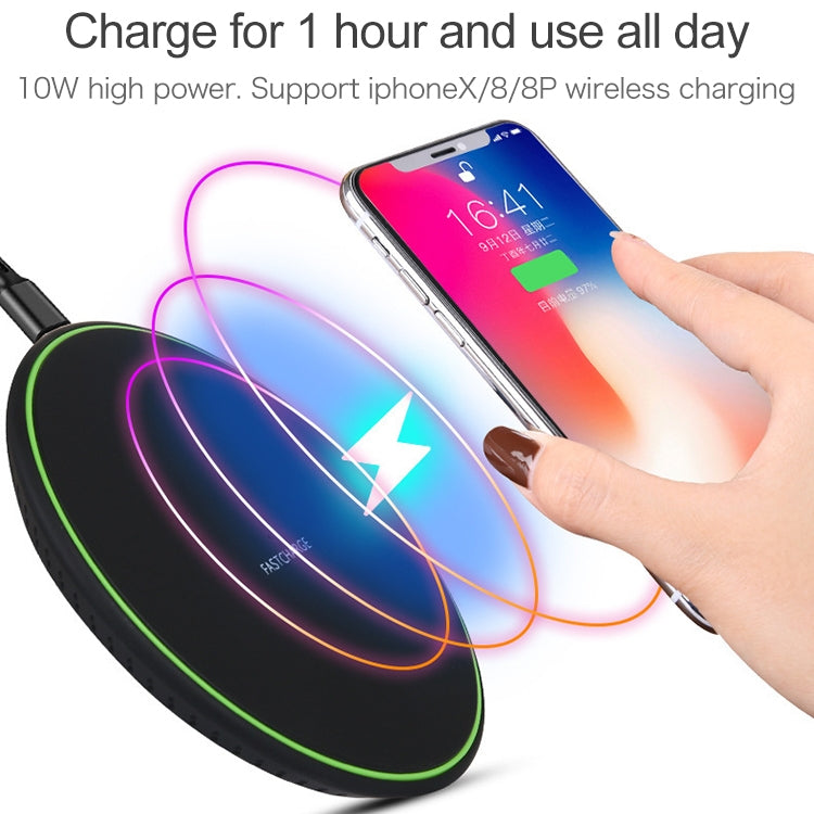 KD-1 Ultra-thin 10W Normal Charging Wireless Charger, Normal Charging, Black