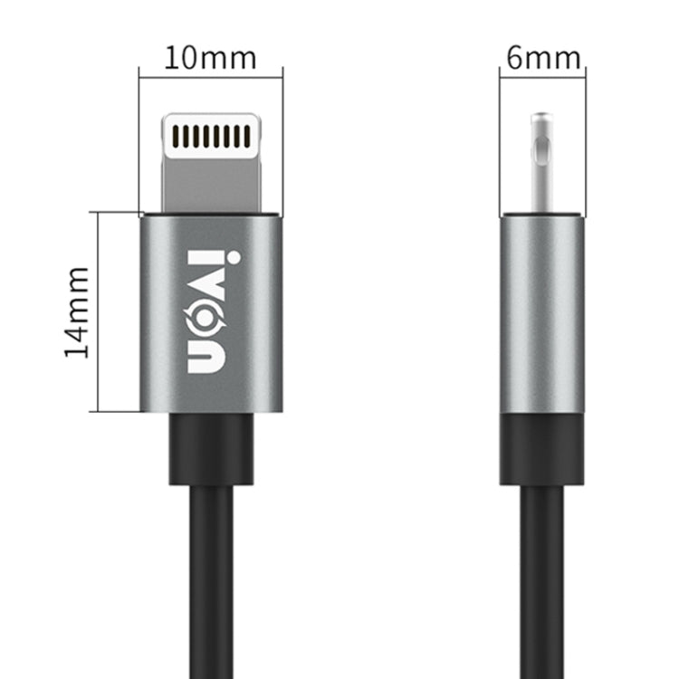 IVON CA73 2.4A 8 Pin Fast Charging Data Cable, Length: 2m, 8 Pin
