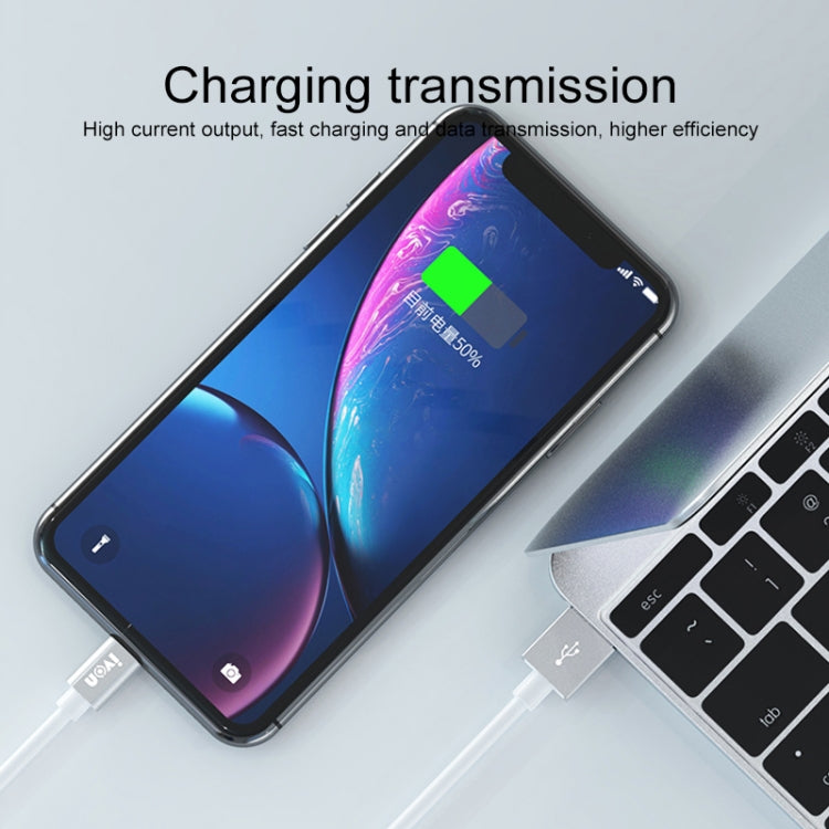 IVON CA73 2.4A 8 Pin Fast Charging Data Cable, Length: 2m, 8 Pin