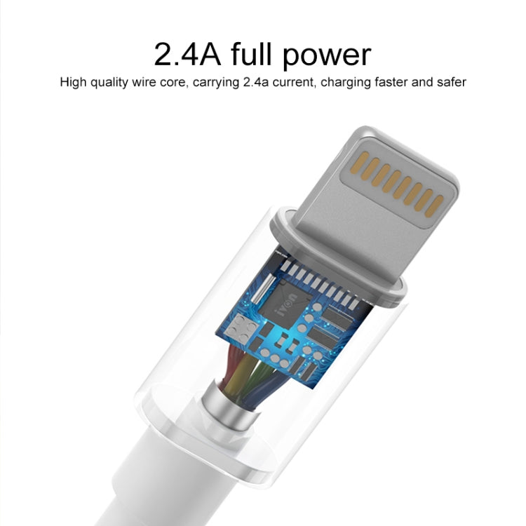 IVON CA73 2.4A 8 Pin Fast Charging Data Cable, Length: 2m, 8 Pin