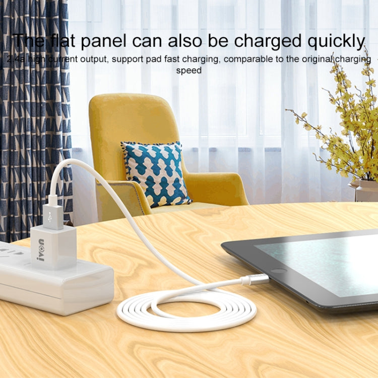 IVON CA73 2.4A 8 Pin Fast Charging Data Cable, Length: 2m, 8 Pin