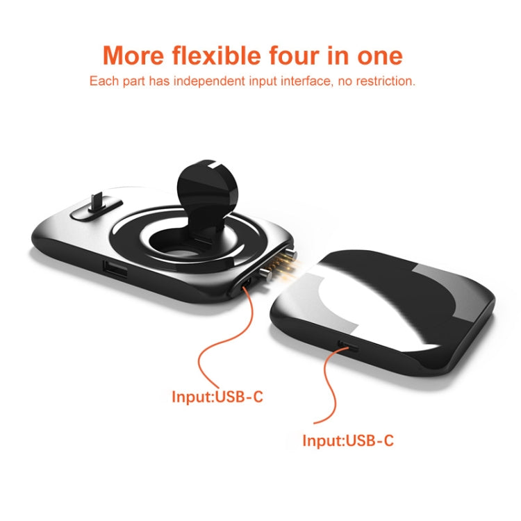 W8 4 In 1 Wireless Charger Holder Charging Station for iPhone / Apple Watch / AirPods