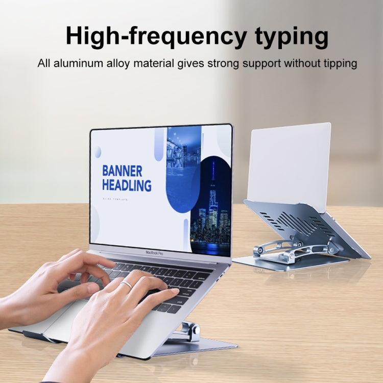 R-JUST HZ39 Triangular Swivel Lift Laptop Stand