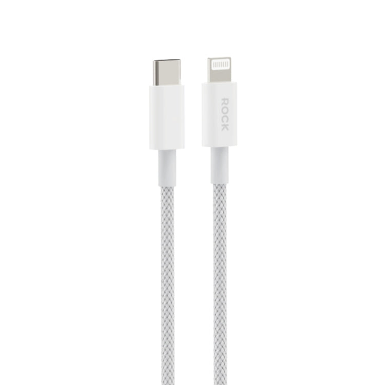 Câble de données de charge rapide ROCK Z20 1 m PD27W USB-C / Type-C vers 8 broches, PD27W USB-C / Type-C vers 8 broches