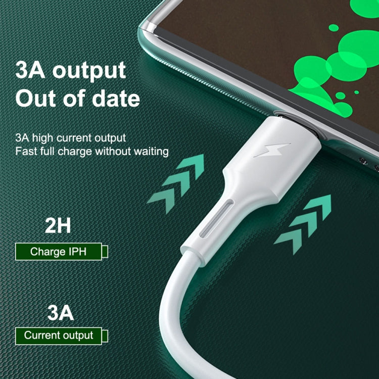 WK WDC-136 USB to 8 Pin 3A Fast Charing Data Cable, USB to 8 Pin(Black)