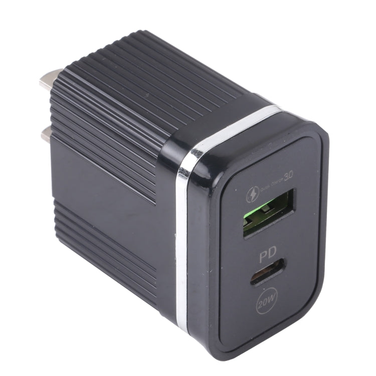 46-A2C2 20W PD + QC3.0 USB Multifunction Fast Charger,US Plug, US Plug