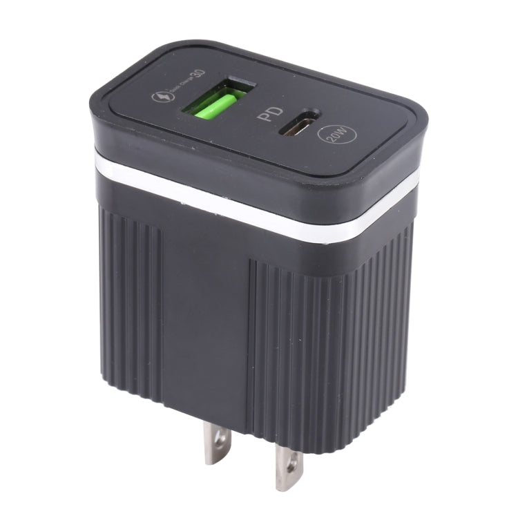 46-A2C2 20W PD + QC3.0 USB Multifunction Fast Charger,US Plug, US Plug