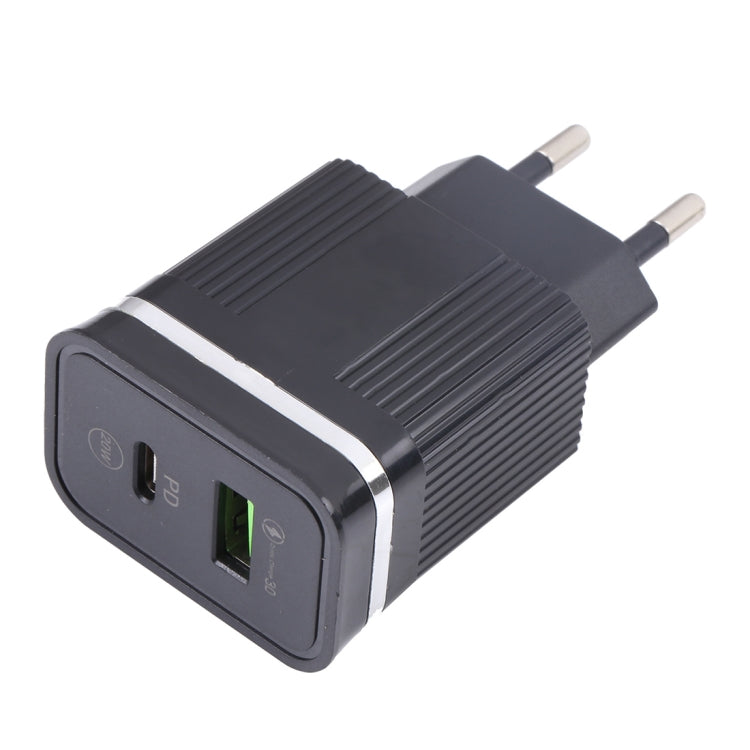 46-A2C2 20W PD + QC3.0 USB Multifunction Fast Charger，EU Plug, EU Plug