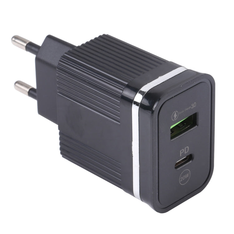 46-A2C2 20W PD + QC3.0 USB Multifunction Fast Charger，EU Plug, EU Plug