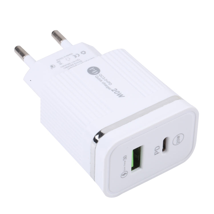 46-A2C2 20W PD + QC3.0 USB Multifunction Fast Charger，EU Plug, EU Plug