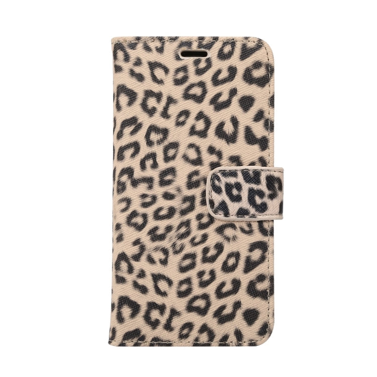For iPhone X Leopard Pattern PU + PC Horizontal Flip Leather Protective Case with Holder & Card Slots