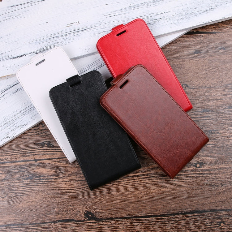 For iPhone X / XS Crazy Horse Texture Vertical Flip Leather Case with Card Slot & Photo Frame, For iPhone X