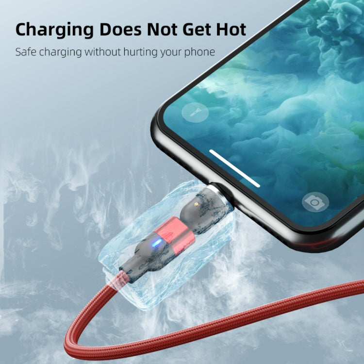 Câble de chargement magnétique rotatif à 540 degrés, 2 m, sortie 3 A, 3 en 1, USB vers 8 broches + USB-C / Type-C + Micro USB, synchronisation de données, 2 m
