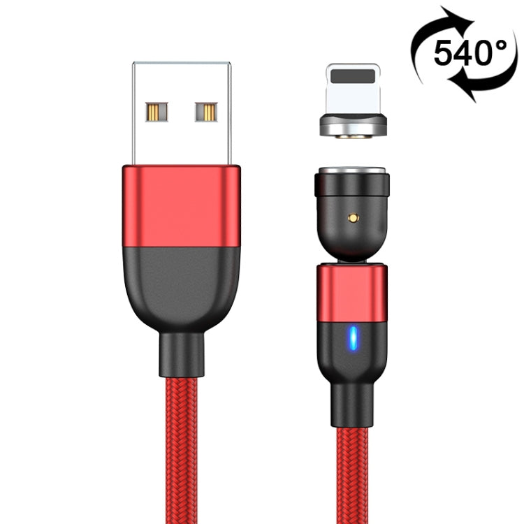 Câble de chargement et de synchronisation de données magnétique rotatif à 540 degrés, sortie USB 3 A vers 8 broches, 1 m, 8 broches