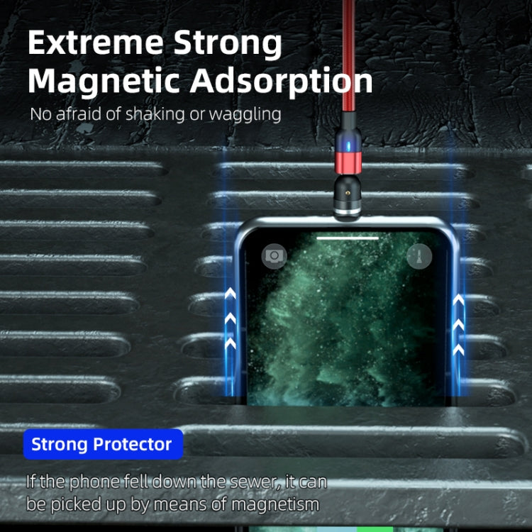 1m 3A Output USB to 8 Pin 540 Degree Rotating Magnetic Data Sync Charging Cable, 1m 8 Pin