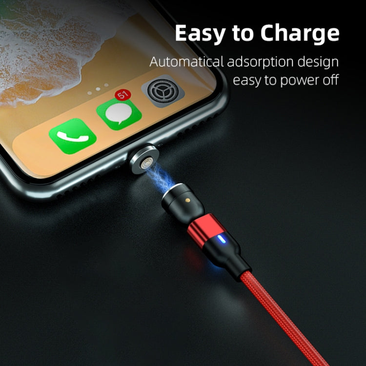 Câble de chargement et de synchronisation de données magnétique rotatif à 540 degrés, sortie USB 3 A, 2 m, 8 broches
