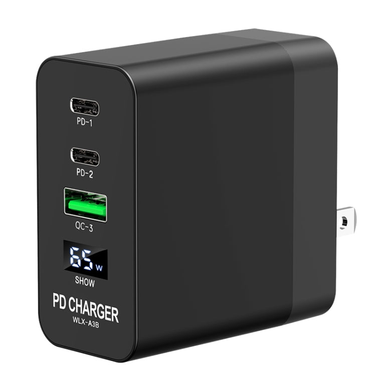 A3B 65W Output USB-C / Type-C x 2 + USB HUB PD Charger, US Plug, A3B