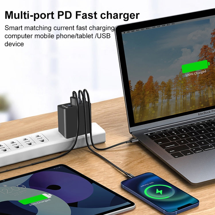 A3B 65W Output USB-C / Type-C x 2 + USB HUB PD Charger, US Plug, A3B