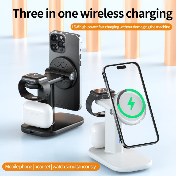 JJT-A70 15W 3 in 1 Multifunctional Magnetic Wireless Charging Holder, JJT-A70