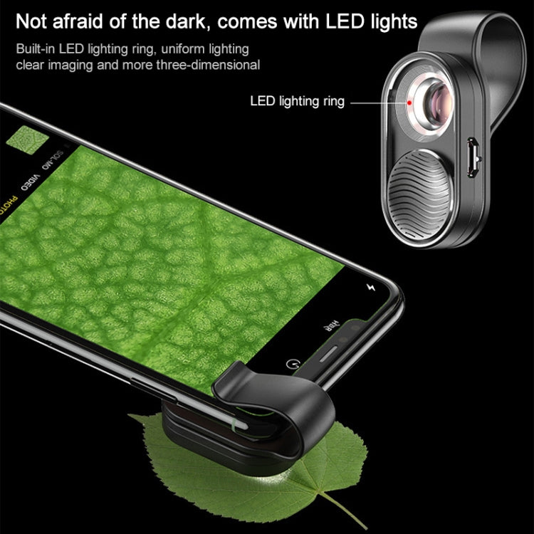 APEXEL APL-MS001 100X Smartphone Microscope with LED Light