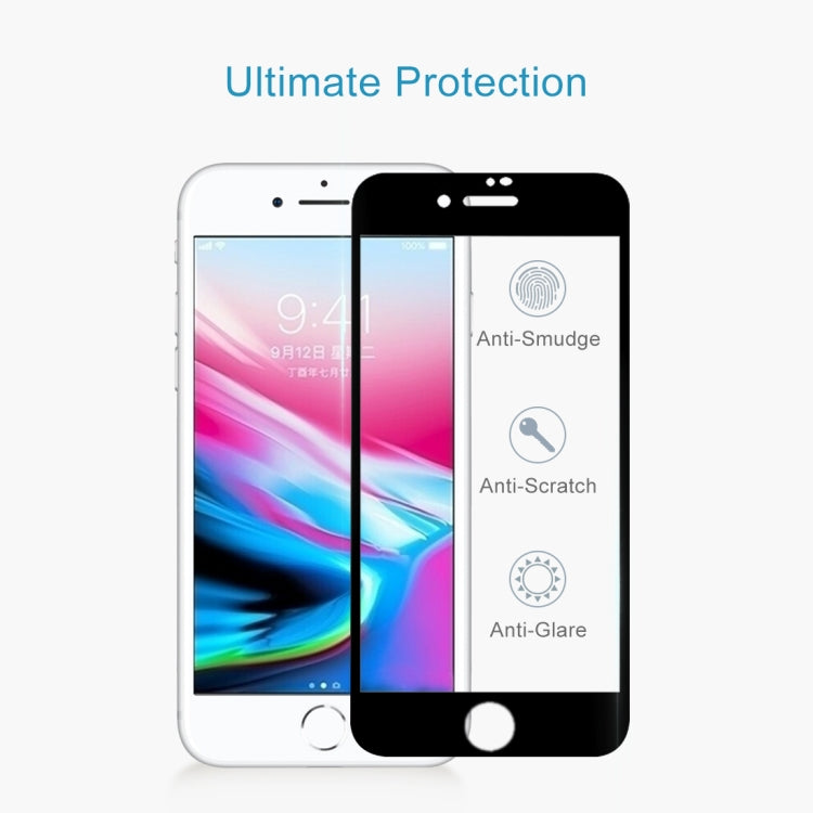 For iPhone 8 Plus 0.26mm 9H Surface Hardness 2.5D Explosion-proof Full Screen Silk-screen Tempered Glass Screen Film