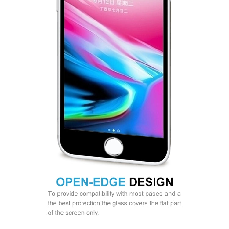 For iPhone 8 Plus 0.26mm 9H Surface Hardness 2.5D Explosion-proof Full Screen Silk-screen Tempered Glass Screen Film