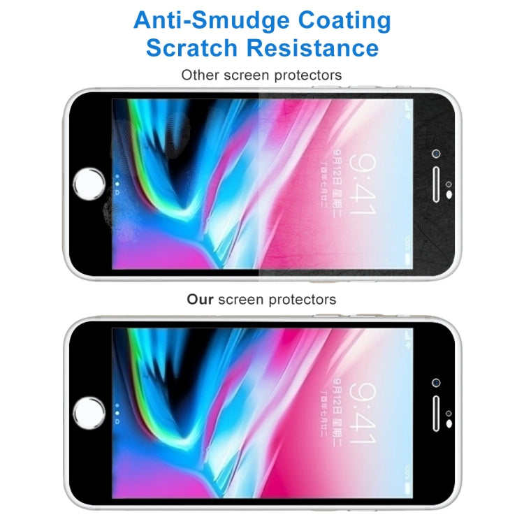 For iPhone 8 Plus 0.26mm 9H Surface Hardness 2.5D Explosion-proof Full Screen Silk-screen Tempered Glass Screen Film