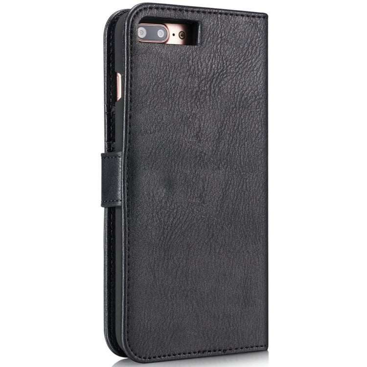 DG.MING for iPhone 8 Plus & iPhone 7 Plus Crazy Horse Texture Horizontal Flip Detachable Magnetic Protective Case with Holder & Card Slots & Wallet, iPhone 8P & 7P