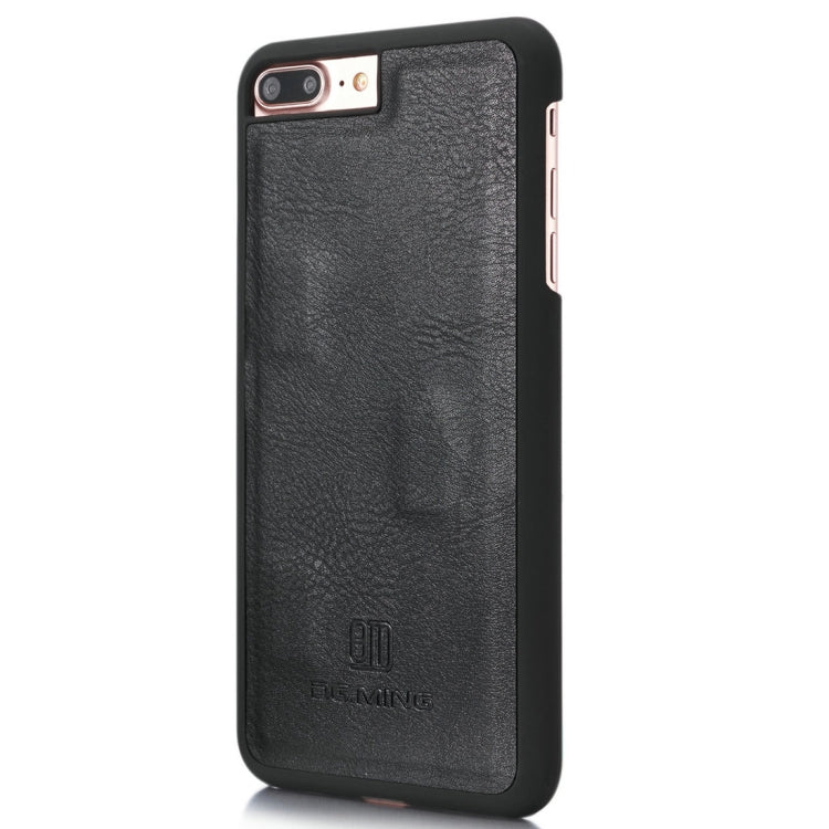 DG.MING for iPhone 8 Plus & iPhone 7 Plus Crazy Horse Texture Horizontal Flip Detachable Magnetic Protective Case with Holder & Card Slots & Wallet, iPhone 8P & 7P
