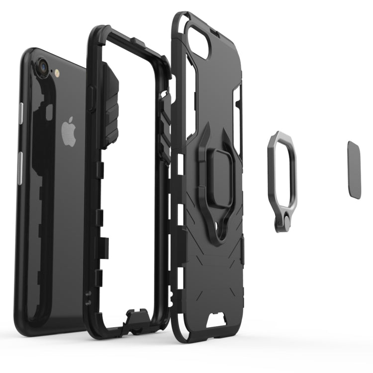 PC + TPU Shockproof Protective Case for iPhone 8 Plus & 7 Plus, with Magnetic Ring Holder, For 8P & 7P
