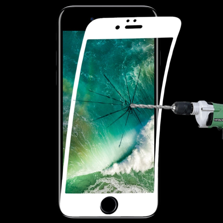 0.1mm 9H Full Screen Flexible Fiber Tempered Glass Film for iPhone 8 Plus & 7 Plus, For iPhone 8P & 7P Black, For iPhone 8P & 7P White