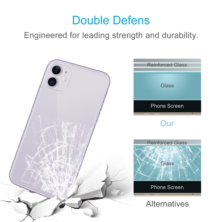 For iPhone 11 9H 2.5D Half - Screen Transparent Mobile Phone Tempered Glass Film Back Film, For iPhone 11 (1 PC)