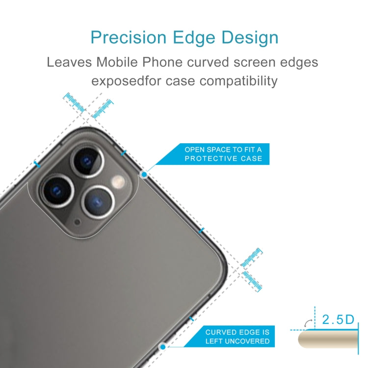 For iPhone 11 Pro Max 9H 2.5D Half - Screen Transparent Mobile Phone Tempered Glass Film Back Film