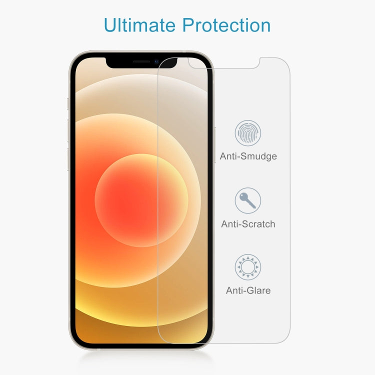 For iPhone 12 mini 50 PCS 0.26mm 9H 2.5D Tempered Glass Film (Slotted), For iPhone 12 mini