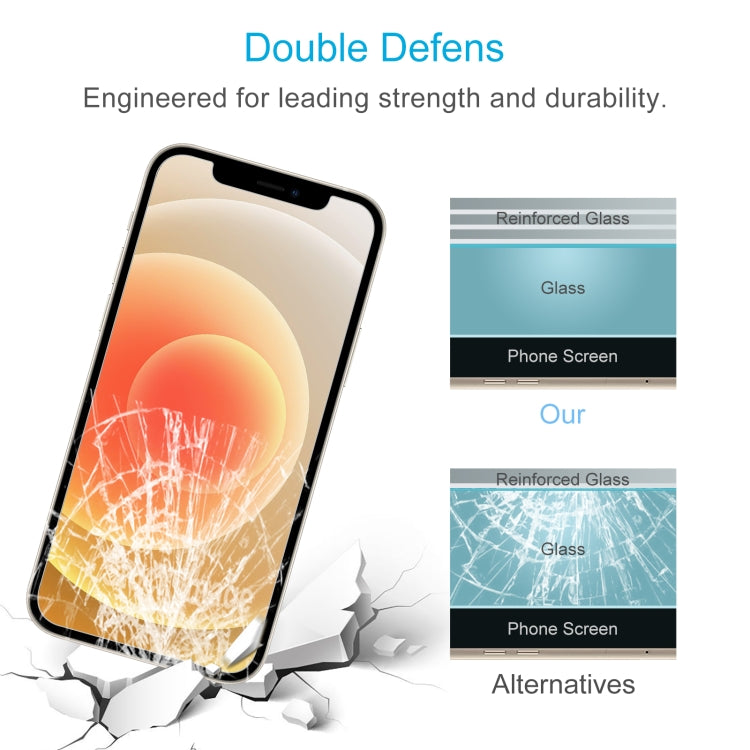 For iPhone 12 mini 50 PCS 0.26mm 9H 2.5D Tempered Glass Film (Slotted), For iPhone 12 mini