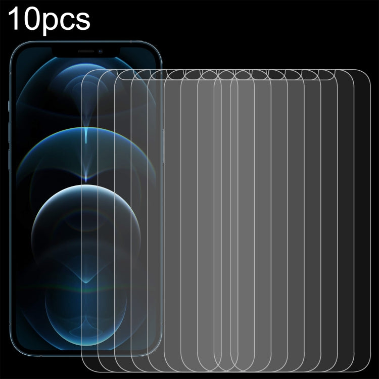 For iPhone 12 Pro Max 10pcs 0.26mm 9H 2.5D Tempered Glass Film (Slotted), For iPhone 12 Pro Max