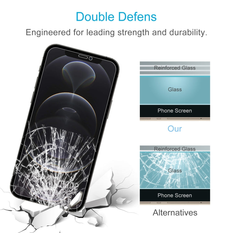 For iPhone 12 Pro Max 50pcs 0.26mm 9H 2.5D Tempered Glass Film (Open Hole), For iPhone 12 Pro Max