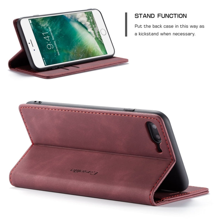 CaseMe-013 Multifunctional Retro Frosted Horizontal Flip Leather Case for iPhone 7 Plus / 8 Plus, with Card Slot & Holder & Wallet, For iPhone 7 Plus / 8 Plus