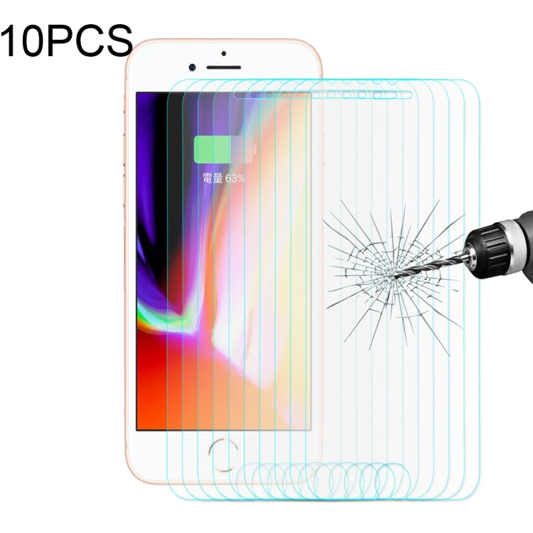 Lot de 10 films protecteurs d'écran incurvés ENKAY en verre trempé 2,5D pour iPhone 8 Plus et 7 Plus, dureté 9H, 0,26 mm, pour iPhone 8P et 7P (10 pièces)