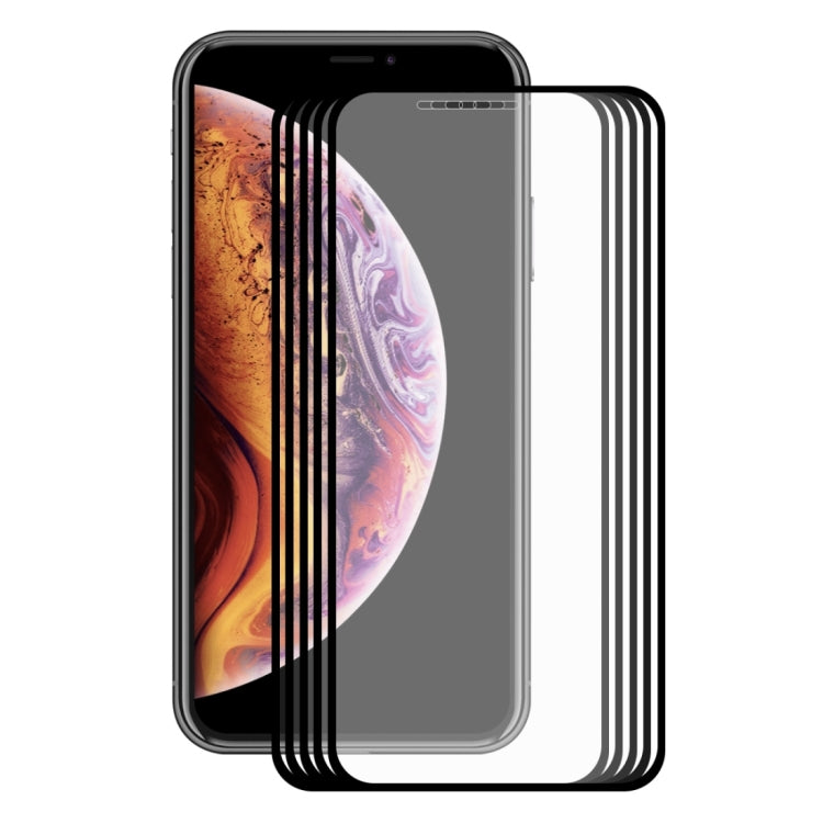 For iPhone X / XS 5pcs ENKAY Hat-Prince 0.2mm 9H 2.5D Full Screen Tempered Glass Film, For X / XS (2.5D)