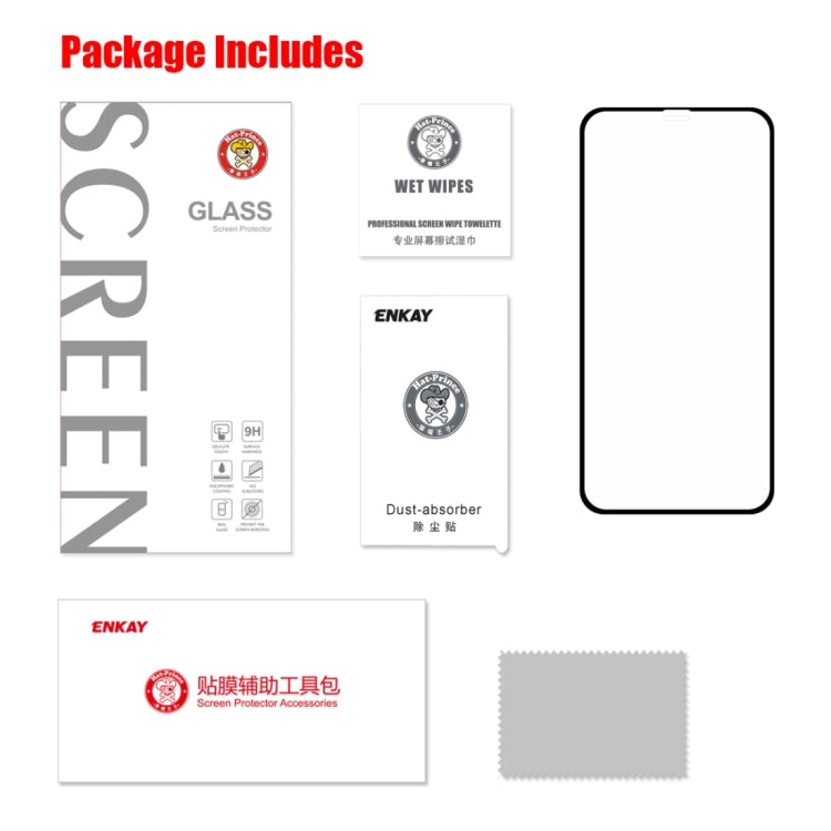 For iPhone XS Max ENKAY Hat-Prince 0.2mm 9H 2.5D Full Screen Tempered Glass Film, For XS Max (2.5D)
