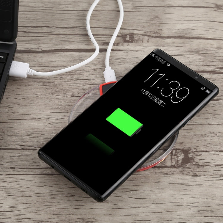 FANTASY 5V 1A Output Qi Standard Ultra-thin Wireless Charger with Charging Indicator, Support QI Standard Phones, FANTASY 5V 1A, FANTASY White