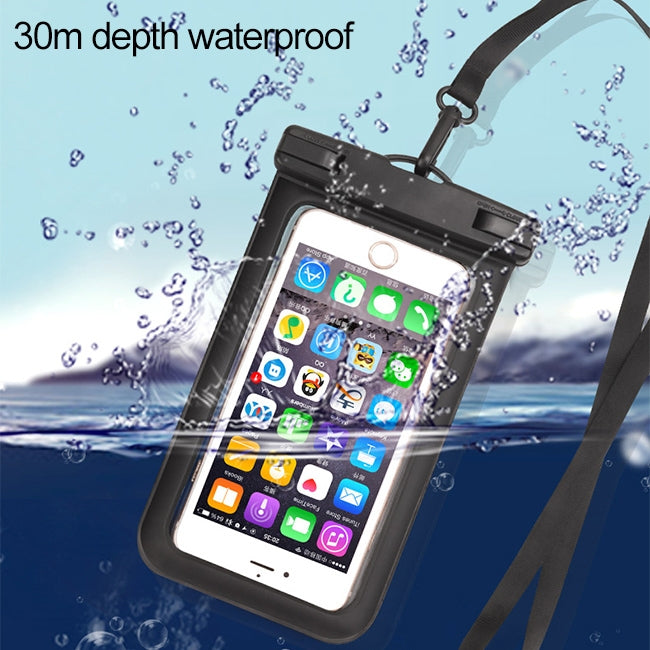 PVC Transparent Universal IPX8 Waterproof Bag with Lanyard for Smart Phones below 6.3 inch